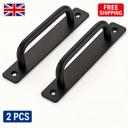 2pcs black door pull - 2pcs,