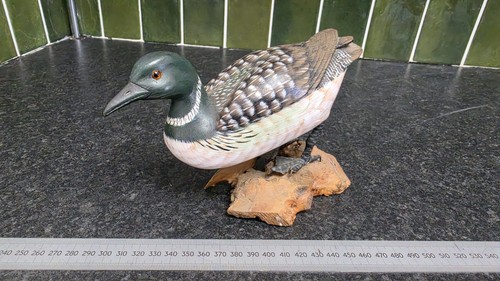 Hand carved wooden duck - hand,