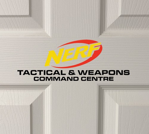 Nerf blaster kids vinyl door - nerf,