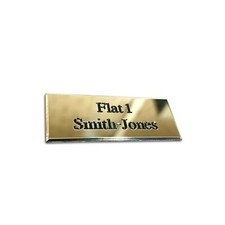 Small rectangular name plaque