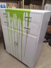 Arty upcycled sideboard