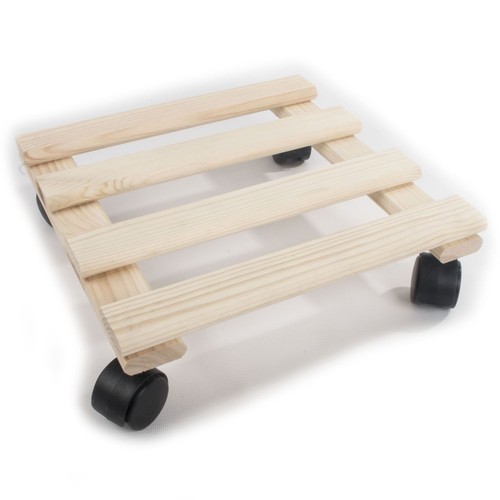 Square wooden pot - wooden,