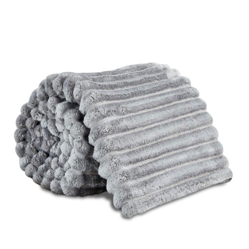 Chunky ribbed throw fluffy - chunky,