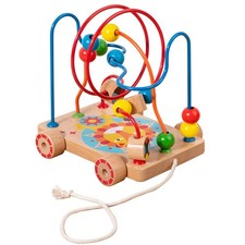 Wooden Montessori Educational Bead Maze Tra Toy For Toddlers With Hand Eye