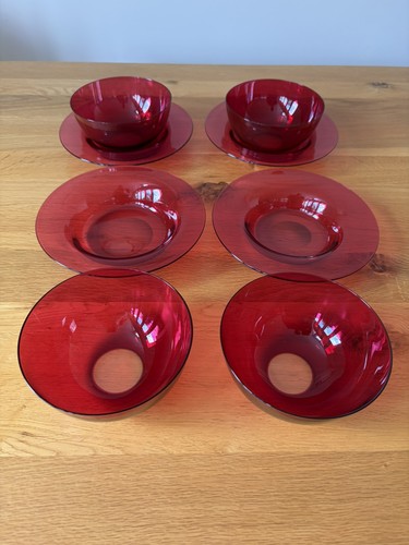 Vintage ruby red glass - ruby,
