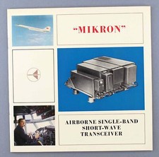 AVIAEXPORT BROCHURE MIKRON AIRBORNE SINGLE BAND SHORT WAVE TRANSCEIVER TU-144