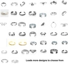 Silver Toe Ring Open