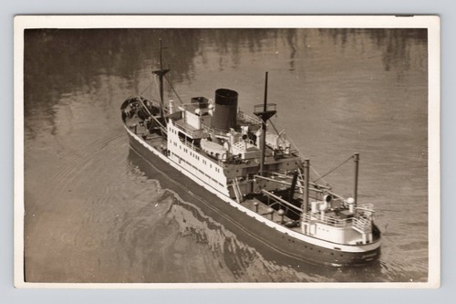 Old photo model boat - b&w,