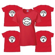 Personalised Thing 1 Thing 2 T Shirt Halloween Christmas Women Kids Top