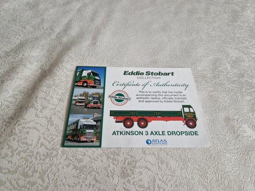 Eddie stobart certificate - eddie,