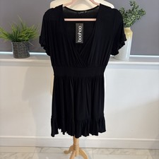 Boohoo Black Mini Dress With