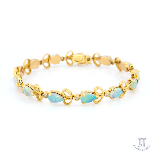 18k solid yellow - yellow, opal
