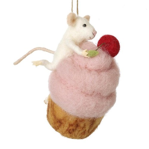 Easter felt mouse with - easter, cupcake