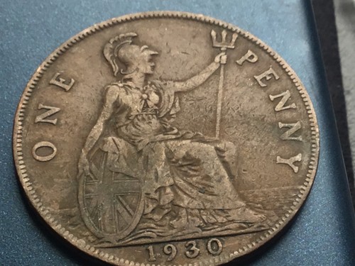 1930 george british penny - 1930,