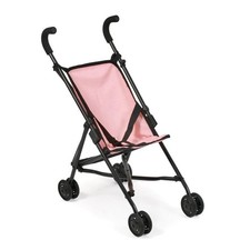 FOLDING PINK BABY DOLL STROLLER LIGHTWEIGHT PORTABLE KIDS TOY PLAY PUSHCHAIR