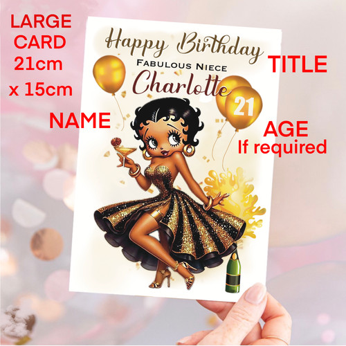 Betty boop birthday card - betty,