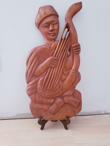 Hand carved african kora - carved,