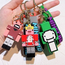 Minecraft Keychain Keyring Bag