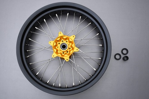 Yellow supermoto spoked rim - spoked,