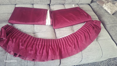 Burgundy pencil pleat curtains - burgundy,