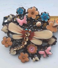 Vintage Metal Ename Dragonfly