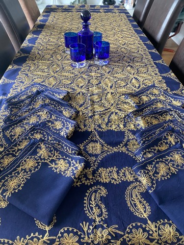 Royal blue heavily - , gold