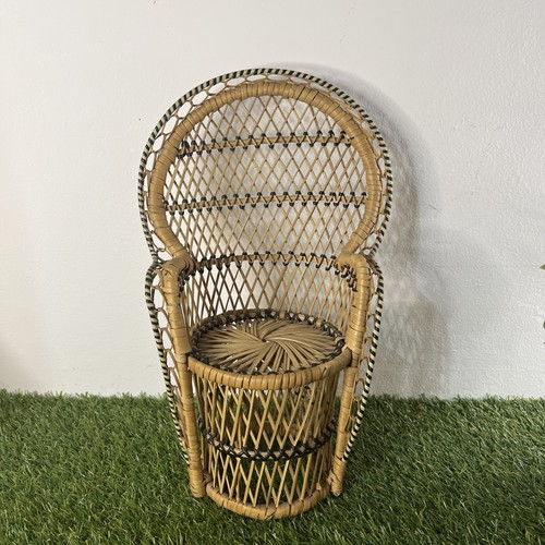 Vintage wicker peacock - vintage,