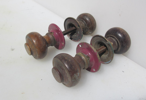 Antique wooden door knobs - antique,