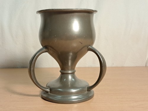 Antique pewter handle cup - pewter,