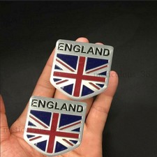 2PCS 3D Metal ENGLAND Shield