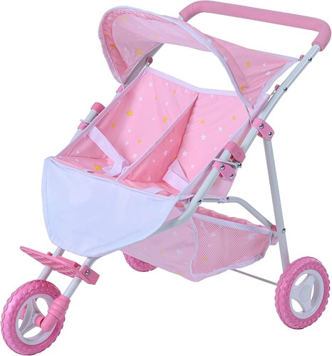 Double twin dolls pram - double,