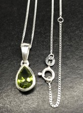 peridot pendant pear solid