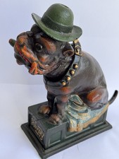 Ole Puffer Cast Iron Money Box. Excellent Condition