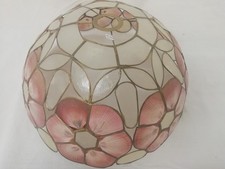 Natural Capiz Shell Light Shade Midcentury Retro Vintage Lamp Shade 34cm by 16cm