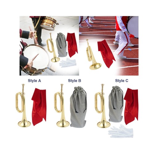 Blowing bugle music instrument - blowing,