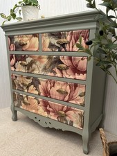 Upcycled Floral Dresser –