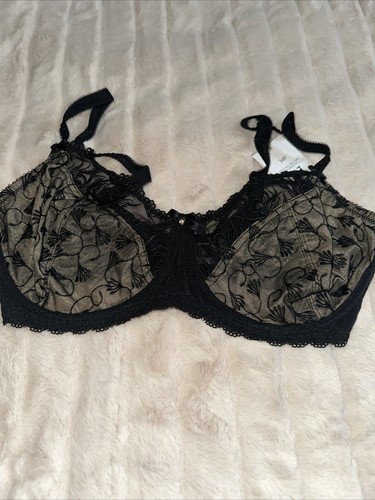 Black lace trim with gold - with, bra