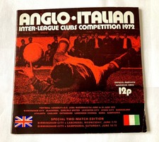 ANGLO ITALIAN TOURNAMENT Birmingham v Lanerossi/Sampdoria June 1972_FREE POSTAGE