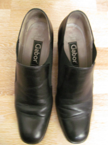 Ladies black leather boot - leather,