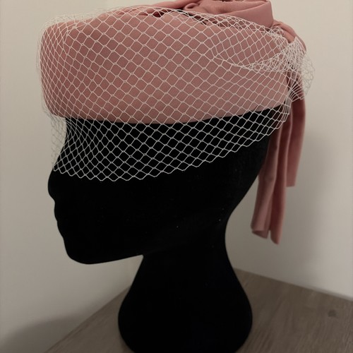 Vintage pink pillbox hat - vintage,