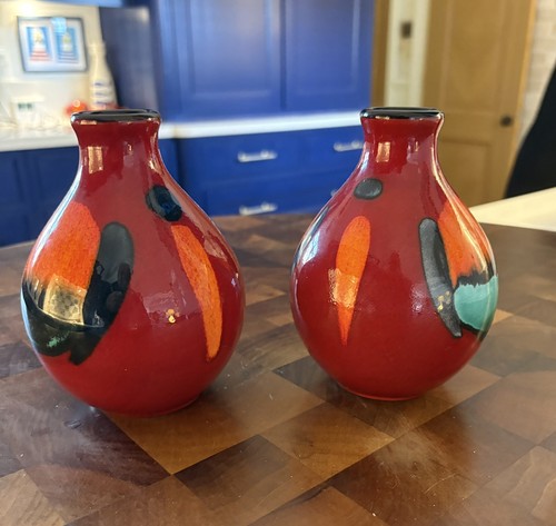 Pair poole pottery - a,