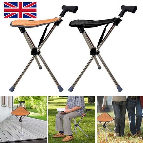 Folding walking stick seat - stick,