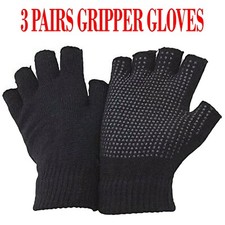 3 Pairs Fingerless Gloves