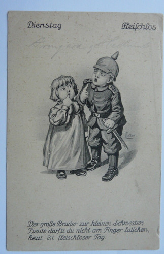 Ww1 german military - german, postcard