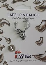 Fallow Deer Head Stag Lapel