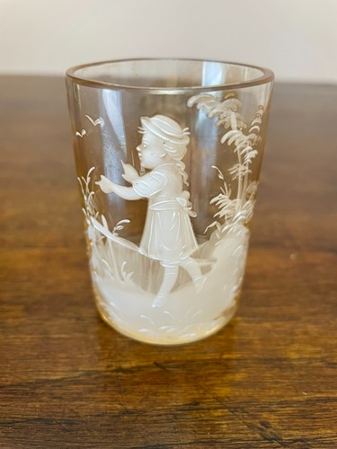 Mary gregory antique mug - gregory, in