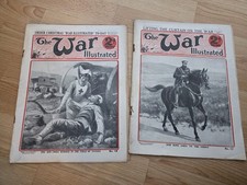 World War One WW1 Antique War Illustrated Magazine Lot