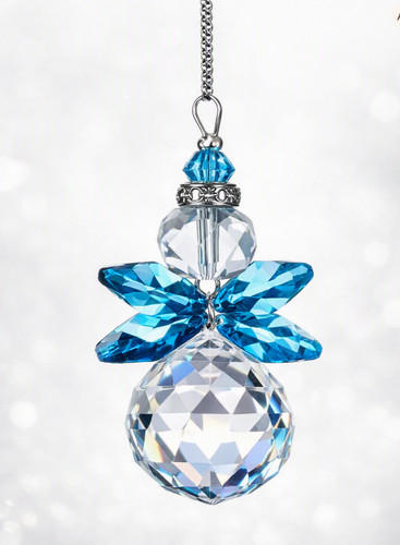 Hanging crystal angel - crystal,