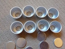 Madeleine/Pudding Moulds Loose Bottom 8 Moulds 7 Bottoms Aluminium 