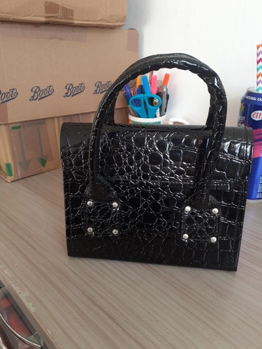 Mini black pink filo fax - black, &